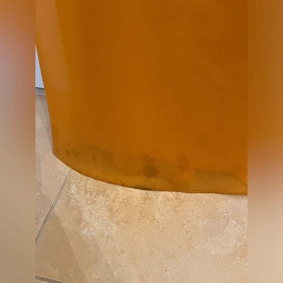 Azazie Butterscotch Yellow Davis Bridesmaid Dress Size A2 - Picture 8 of 10